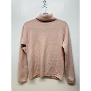 Precious Fibers‎ 100% Cashmere Turtleneck Sweater Women's Size Medium Pink #41